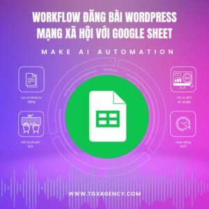 Workflow đăng bài WordPress & mạng xã hội từ Google Sheet (danh sách từ khóa)